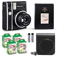Fujifilm Instax Mini 40 Instant Camera Vintage Black. + Value Pack (40 Sheets) Shutter Accessories Bundle, Includes Style Compatible Carrying Case, Black Photo Album 64 Pockets