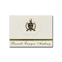 Pinnacle Canyon Academy (Price, UT) Graduation Announcements, Presidential style, Basic package of 25 with Gold & Black Metallic Foil seal