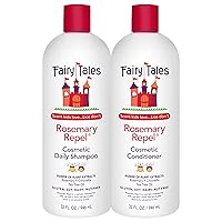 Fairy Tales Rosemary Repel Daily Kids Shampoo, 32 fl oz.. and Conditioner, 32 fl oz. Duo– Kids Like the Smell, Lice Do Not (Pack of 2)