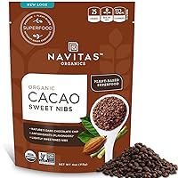Cacao Sweet Nibs, 4oz. Bag, 28 Servings — Organic, Non-GMO, Gluten-Free