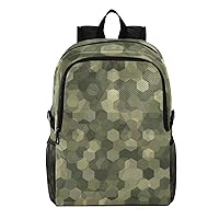 ALAZA Forest Camouflage Hiking Backpack Packable Lightweight Waterproof Dayback Foldable Shoulder Bag for Men Women Travel Camping Sports Outdoor