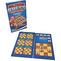 Think Fun ThinkFun Solitaire Chess Magnetic Travel Puzzle - Logic Game and STEM Toy for Kids and Adults Age 8 and Up