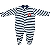 Auburn Tigers Striped Footed Baby Romper