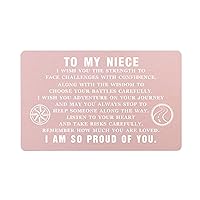 Niece Gifts, Niece Graduation Card, Inspirational Quote Message Niece Wallet Card