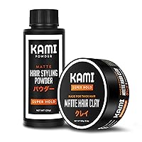 & Kami Clay Strong Hold Matte Hairstyling Texture Combo for Men | Long Lasting Hold