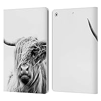 Head Case Designs Officially Licensed Dorit Fuhg Portrait of a Highland Cow Travel Stories Leather Book Wallet Case Cover Compatible with Apple iPad 10.2 2019/2020/2021