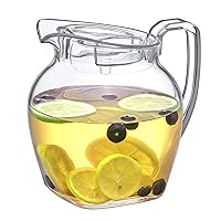 Amazing Abby - Vively - Acrylic Pitcher (72 oz), Clear Plastic Water Pitcher with Lid, Fridge Jug, BPA-Free, Shatter-Proof, Great for Iced Tea, Sangria, Lemonade, Juice, Milk, and More