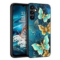 GUAGUA for Samsung Galaxy A15 4G/5G Case Glow in The Dark, Samsung A15 Phone Case, Cute Blue Butterfly Noctilucent Luminous Shockproof Protective Phone Case for Galaxy A15 6.5'' Women Men Gifts, Blue