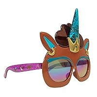 Sun-Staches Official Afro Unicorn Sunglasses, Costume Accessory, UV 400, One Size Fits Most