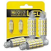 AUXITO 578 LED Bulbs 211-2 212-2 Festoon Bulb 39mm 41mm 42mm LED Lights Bulb 6500K White Extremely Bright 4014 SMD for Car Truck LED Interior Dome Map Door Courtesy Lights License Plate Bulbs, 4 Pack