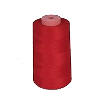 LA Linen 100% Polyester Cone Serger Thread, Red AX526