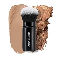 LAURA GELLER NEW YORK Retractable Airbrush Kabuki Brush for All Face Makeup & Foundation for Liquid, Cream and Powder Face Makeup With Aluminum Handle