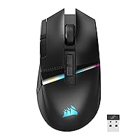 DARKSTAR RGB Wireless Gaming Mouse for MMO, MOBA - 26,000 DPI - 15 Programmable Buttons - Up to 80hrs Battery - iCUE Compatible - Black