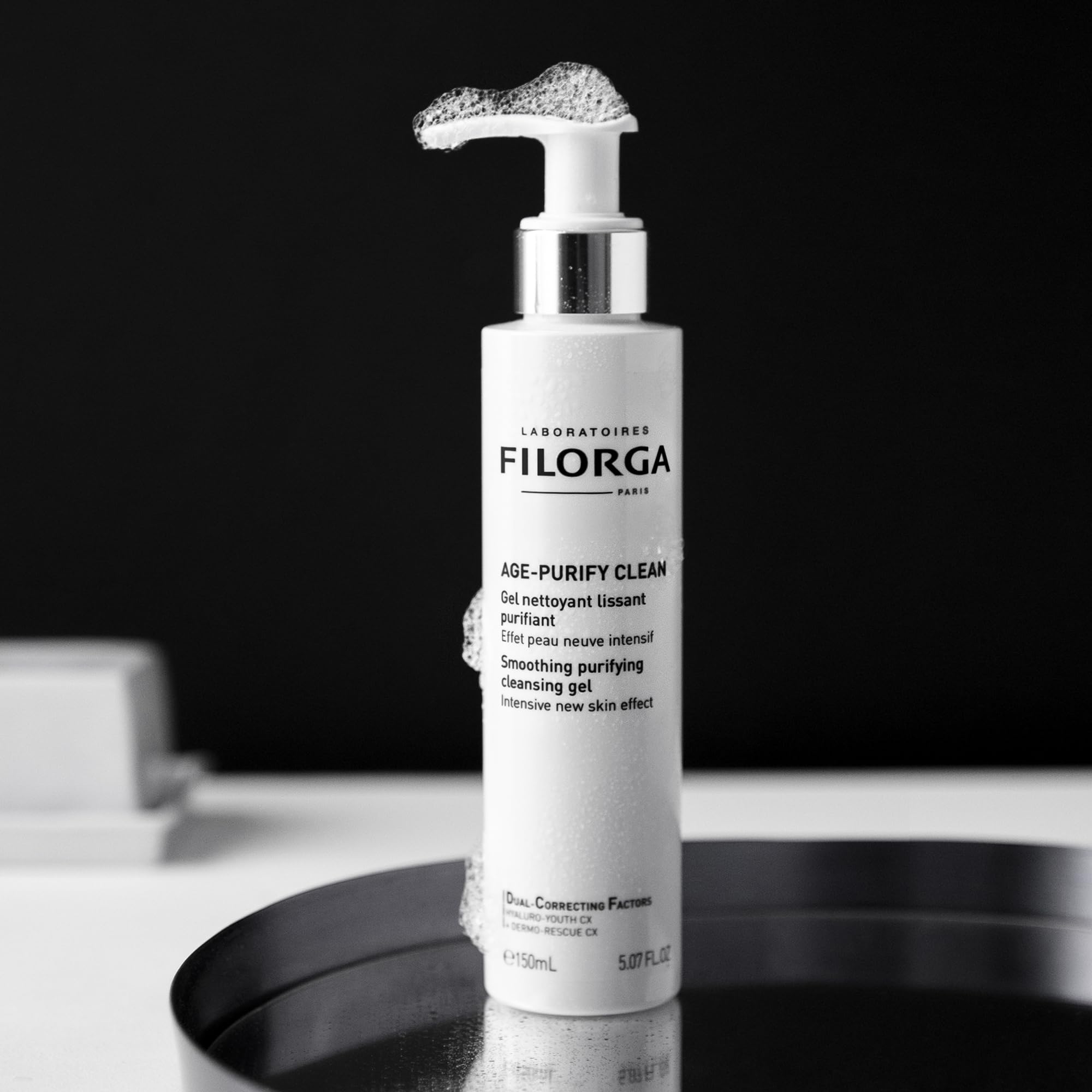 Filorga Age-Purify Face Cleansing Gel, Smooth and Purify Skin with A Foaming Gel Enriched With Polysaccharides to Remove Impurities and Protect Against External Pollutants, 5.07 fl. oz.