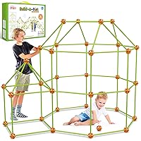 180 Pack Fort Building Kits for Kids 4, 5, 6, 7, 8+ Year Old Boys & Girls, Creative STEM Building Toys for DIY Castles, Tunnels, Play Tent, for Aged 5-8, 8-12