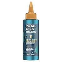 Head & Shoulders Royal Oils Curly Hair Product Nighttime Scalp Tonic Lotion with Peppermint and Hemp Oil, Sulfate Free, 3.4 Fl Oz