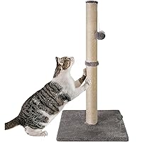 Scratching Post with Toy Ball 32x16x16 in, Sturdy Sisal Tree with a Dangling Pet Toy Ball, Sisal Rope Pilar Scratch Resistant, Scratching Pets Toy for Indoor Cats, Sisal Rope Pilar Scratch Resistant