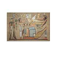 ZHJLUT Goddess Maat And Isis Egyptian Papyrus Wall Art Decoration Canvas Art Poster Picture Modern Office Family Bedroom Living Room Decorative Gift Wall Decor 24x36inch(60x90cm) Unframe-style