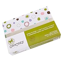 OsoCozy Organic Cotton Prefold Cloth Diapers Better Fit Large 4x8x4 Layering (6pk) - Super-Soft, Thick, Absorbent and Durable. Unbleached Natural Color. Fits 14-30 lbs.