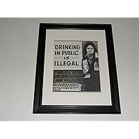 Framed Billy Joel Drinking in Public b/w Promo 1973 print 14