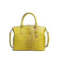 Satchel Bag Women’s Vegan Leather Crocodile-Embossed Pattern With Top Handle Large Shoulder Bags Handbags