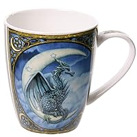 Lisa Parker Puckator Dragon Design Porcelain Mug, Tea Coffee Hot Drinks Microwave & Dishwasher Safe Height 10cm Width 12cm Depth 8.5cm 300ml Capacity