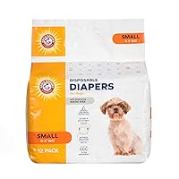 Arm & Hammer For Pets for Pets Female Dog Diapers, Size Small, 12 Count | Ultra-Absorbent, Adjustable Girl Dog Diapers with Leak-Proof Protection and Wetness Indicator