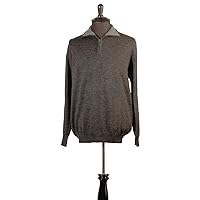 100% Baby Alpaca Half Zip Sweater - Charcoal