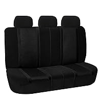 Automotive Seat Cover Universal Fit Rear Seat Cover Sports Solid Black Seat Cover for Back Seat Split Bench Car Seat Protector for Dogs and Kids, Car Interior Accessories for SUV Sedan Van