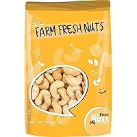 Dry Roasted Cashews Salted | Baked In Small Batches for added freshness | Without Oil | Perfectly Crunchy Naturally Delicious (2 LBs) By Farm Fresh Nuts Brand