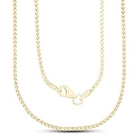 DECADENCE 14K Gold or Rhodium Plated Sterling Silver Franco Chain For Men | 1mm-7mm Thick | Solid 925 Franco Italian Necklaces For Men