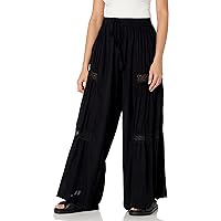 Angie Women's Wide Leg with Lace Pants
