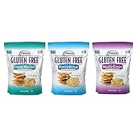 Milton's CRAFT BAKERS Gluten Free Crackers Variety Bundle (Crispy Sea Salt, Multi-Grain) - Baked, Non-GMO Project Verified, Kosher, Whole Grain, Certified Gluten Free - 4.5 Oz Each, Pack of 3