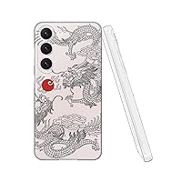for Galaxy S23 Case Shockproof Protective Phone Case Cover Designed for Galaxy S23, with Japanese Dragon yin, Anime Pattern