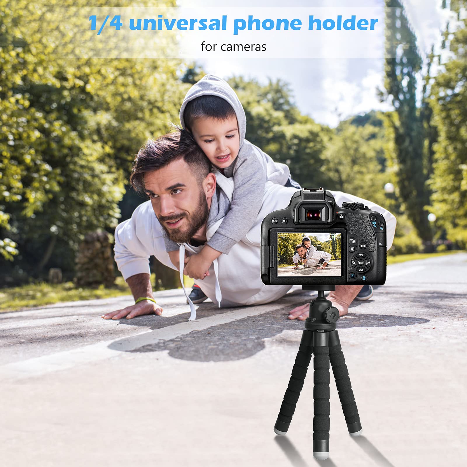 Ubeesize Phone Tripod, Portable and Flexible Tripod with Wireless Remote and Clip, Cell Phone Tripod Stand for Video Recording