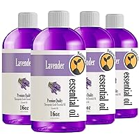 Lavender Essential Oil (4 Pack Bulk) for Aromatherapy, Diffuser, Relaxation
