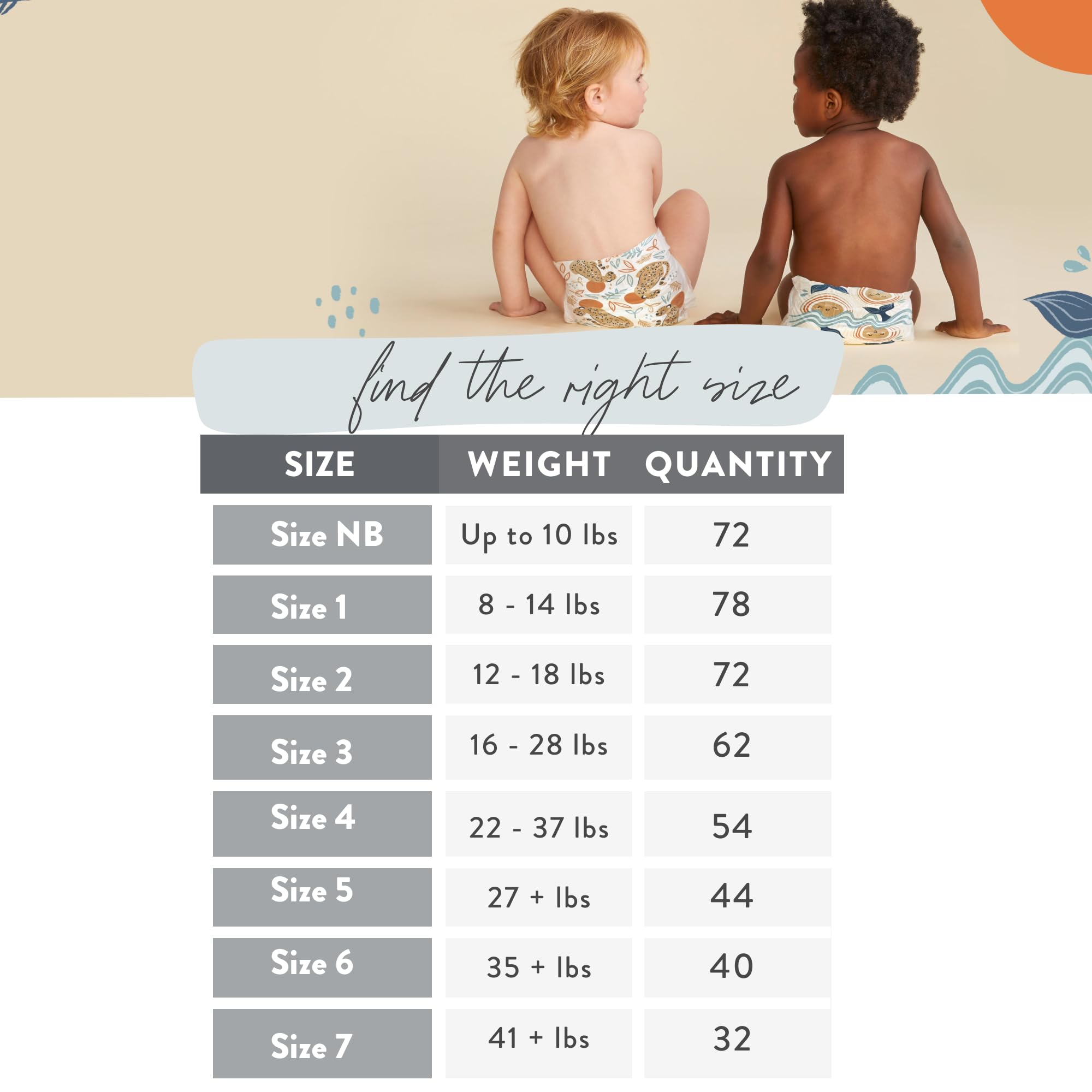 The Honest Company Clean Conscious Diapers | Plant-Based, Sustainable | Orange You Cute + Feeling Nauti | Club Box, Size 3 (16-28 lbs), 62 Count