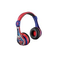 eKids Spiderman Wireless Bluetooth Portable Headphones with Microphone, Volume Reduced to Protect Hearing Rechargeable Battery, Adjustable Kids Headband for School Home or Travel