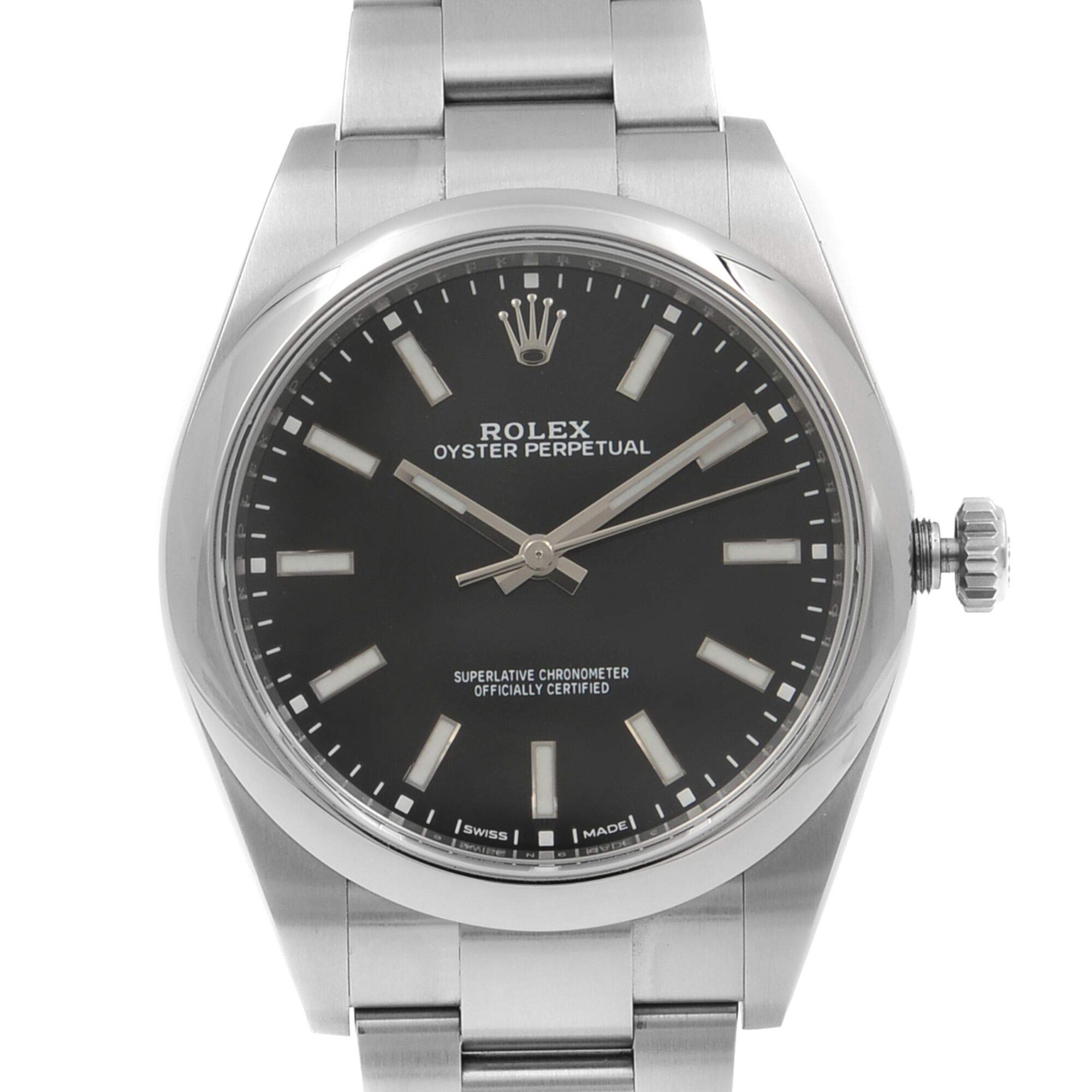 Rolex Oyster Perpetual Black Dial Automatic Mens Watch 114300BKSO
