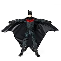DC Comics, Batman 30cm Wingsuit Action Figure with Lights and Phrases, Expanding Wings, The Batman Movie Collectible Kids Toys for Boys and Girls Ages 3 and up