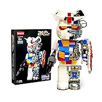 Mecha-Bear Building Sets, Half-Mecha Violent Bear Collectible Building Blocks Kit Display Model, Gift for Teens & Adults,Compatible with Lego(1681 Pieces)