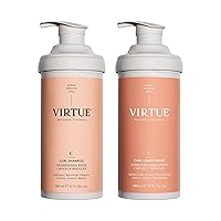 VIRTUE Curl Shampoo & Conditioner Set | Large Size 17 oz