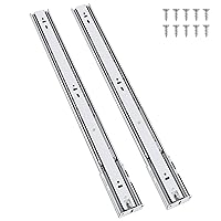knobelite 20 Inch Soft Close Side Mount Drawer Slides, 3 Folds Full Extension Ball Bearing Side Mount Drawer Rails, 100 LB Capacity with Screws and Instructions 2 Pairs