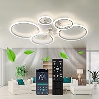 Ceiling Fans with Lighting 5 Rings