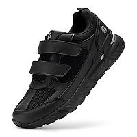FitVille Wide 2E 4E Men's Walking Shoes, Thick Soles, Sneakers, Running Shoes, Easy to Wear, Velcro Closure, Nursing Shoes, Velcro