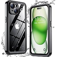 Designed for 15 Plus Case Waterproof,Built-in 9H Tempered Glass Camera Lens Protection [IP68 Underwater][14FT Military Dropproof] Full Body Shockproof 15 Plus Case 6.7