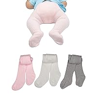 Baby Toddler Girls Tights 3 Pack Knit Cotton Dance Leggings Pants for Infant Girl Stockings (style B twist, 2-4 year)