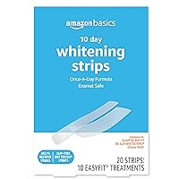 10 Day Teeth Whitening Strips Kit, 20 Count (Previously Solimo)