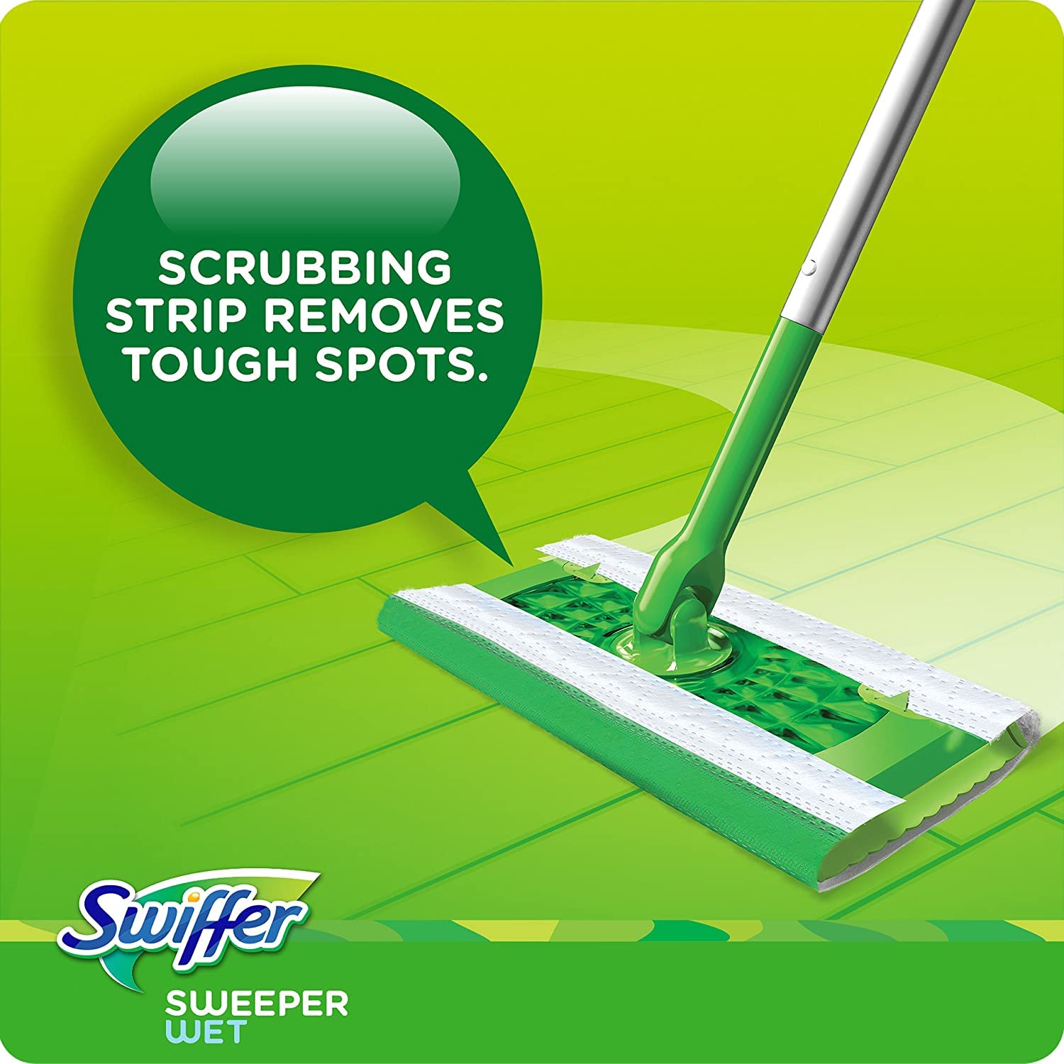 Swiffer Sweeper Wet Mopping Cloths, Multi-Surface Floor Cleaner with Gain Original Scent, 24 Count