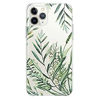 TPU Case Compatible with iPhone 15 14 13 12 11 Pro Max Plus Mini Xs Xr X 8+ 7 6 5 SE Flexible Silicone Print Tropicals Nature Kids Art Clear Themed Girls Slim fit Greenery Design Cute Leaves